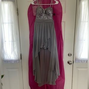 Grey prom dress
